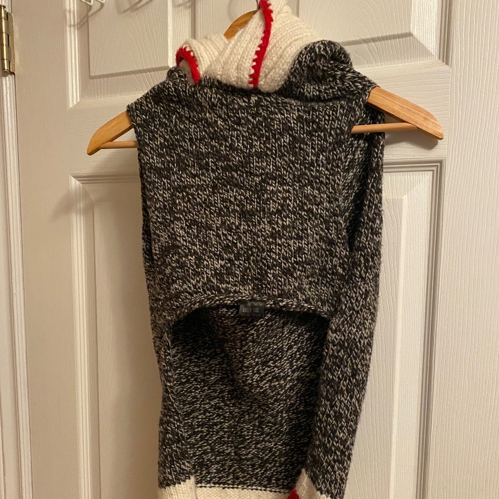 Wool Dog Sweater for Large Breed - Iconic "Sock Monkey" Pattern
